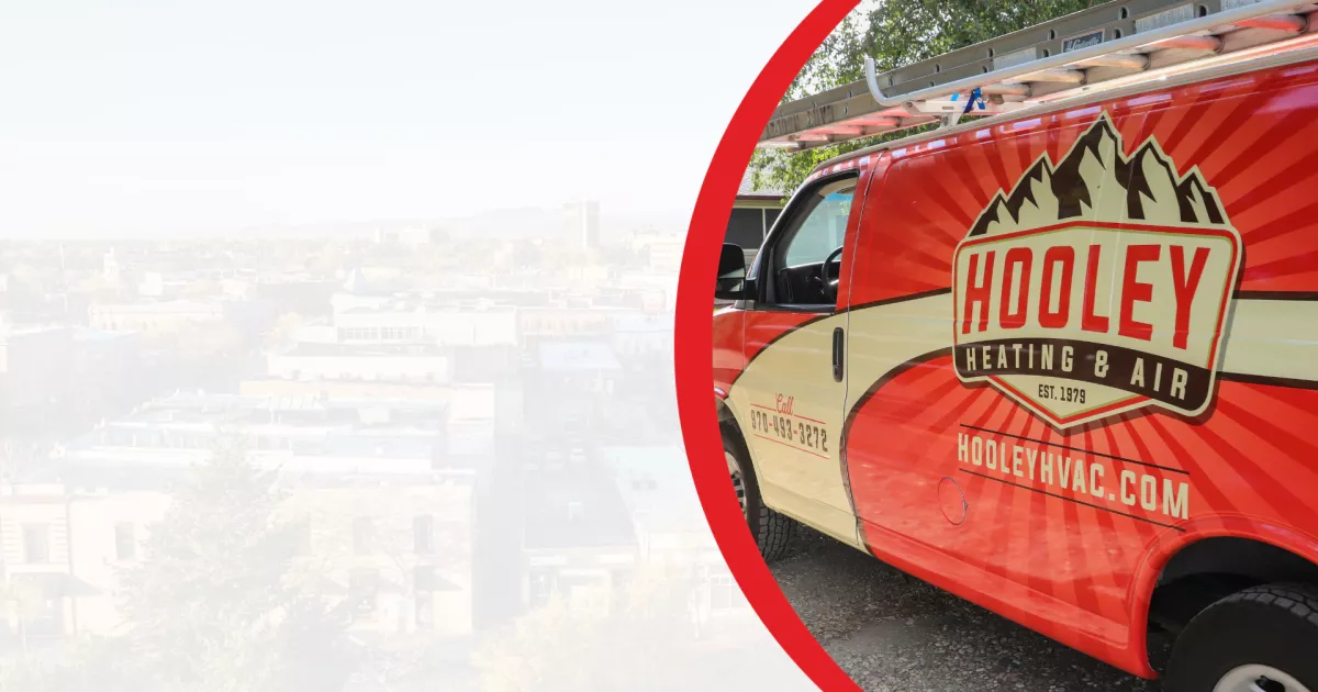 Image of a Hooley Heating & Air vehicle en route to a Windsor customer's home